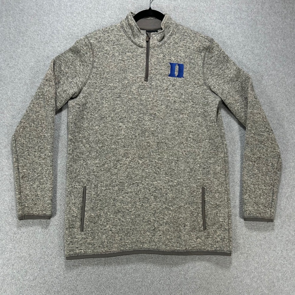 Duke Blue Devils Gen2 Quarter Zip Pullover Mens L Gray Collegiate Sporty